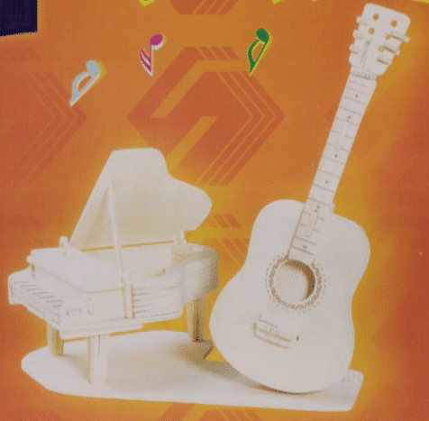 Guitarra y piano 3D