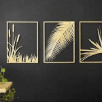 Trío de cuadros "Naturaleza" - Vector descarganle para corte CNC y grabado laser gratis | Stanser