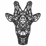 Cabeza de Jirafa (Frontal) - Vector descarganle para corte CNC y grabado laser gratis | Stanser