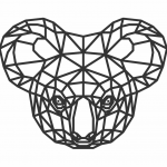 Cabeza de Koala Geométrico - Vector descarganle para corte CNC y grabado laser gratis | Stanser