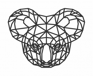 Cabeza de Koala Geométrico