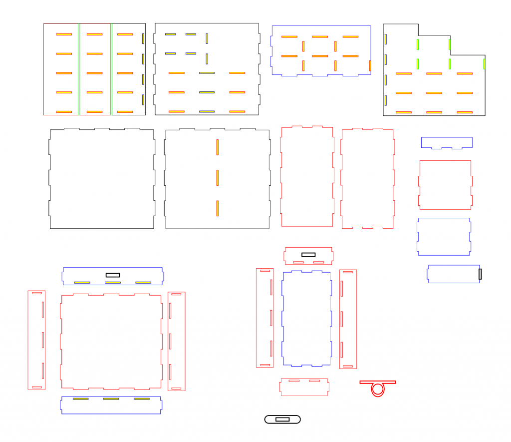 Miniorganizador de escritorio — vector para corte CNC