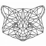 Cabeza de Mapache Geométrica - Vector descarganle para corte CNC y grabado laser gratis | Stanser