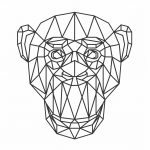Mono Geométrico - Vector descarganle para corte CNC y grabado laser gratis | Stanser
