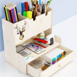 Organizador básico para escritorio - Vector descarganle para corte CNC y grabado laser gratis | Stanser