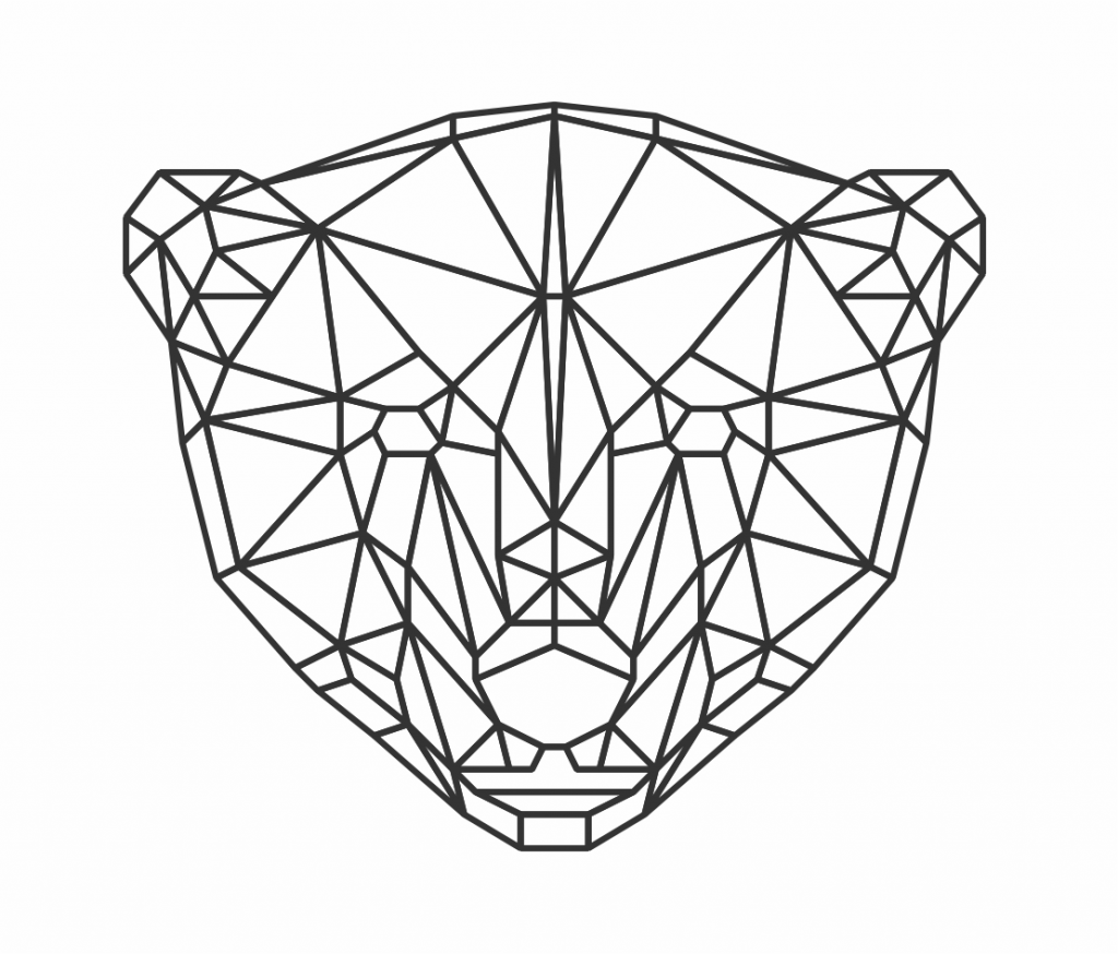 Cabeza de oso polar — vector para corte CNC