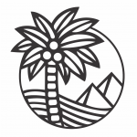 Palmera en el desierto - Vector descarganle para corte CNC y grabado laser gratis | Stanser