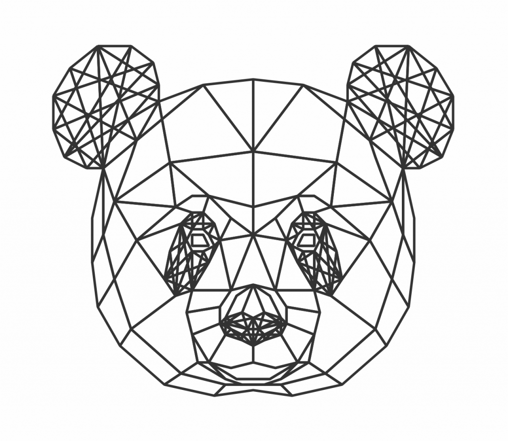 Cabeza de panda — vector para corte CNC