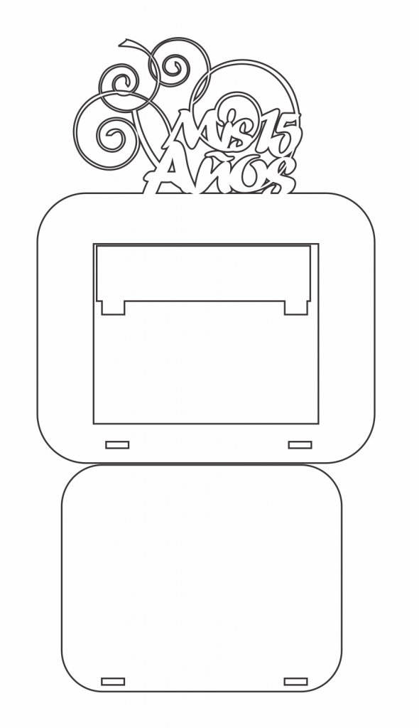 Portarretrato «Mis 15 años» — vector para corte CNC