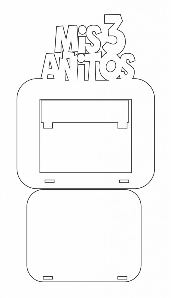 Portarretrato «3 años» — vector para corte CNC