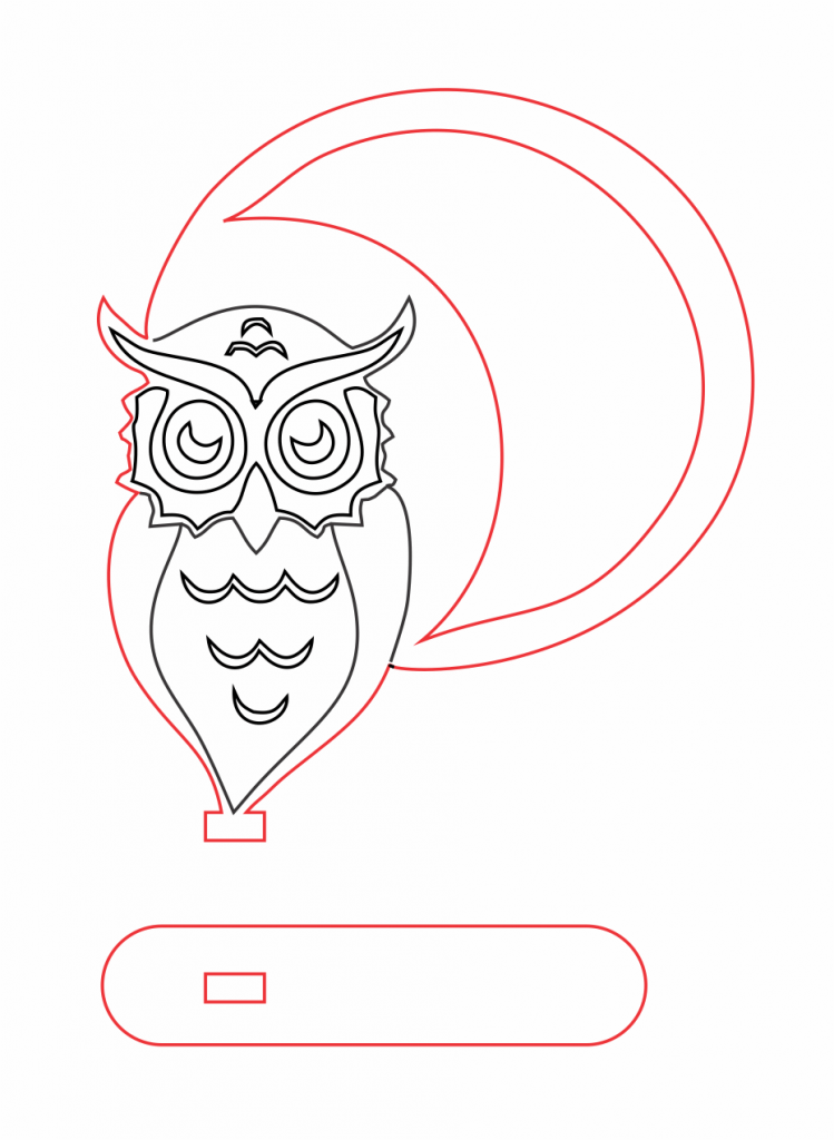 Decoración de Búho — vector para corte CNC
