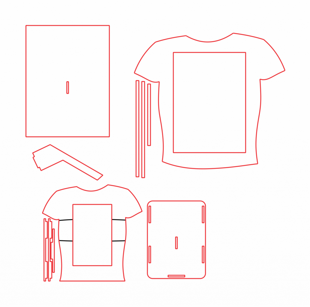 Portarretrato de playera — vector para corte CNC