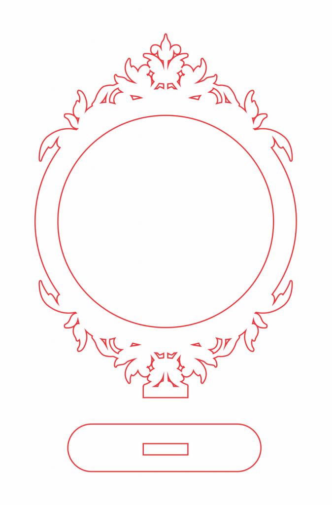 Portarretrato circular — vector para corte CNC