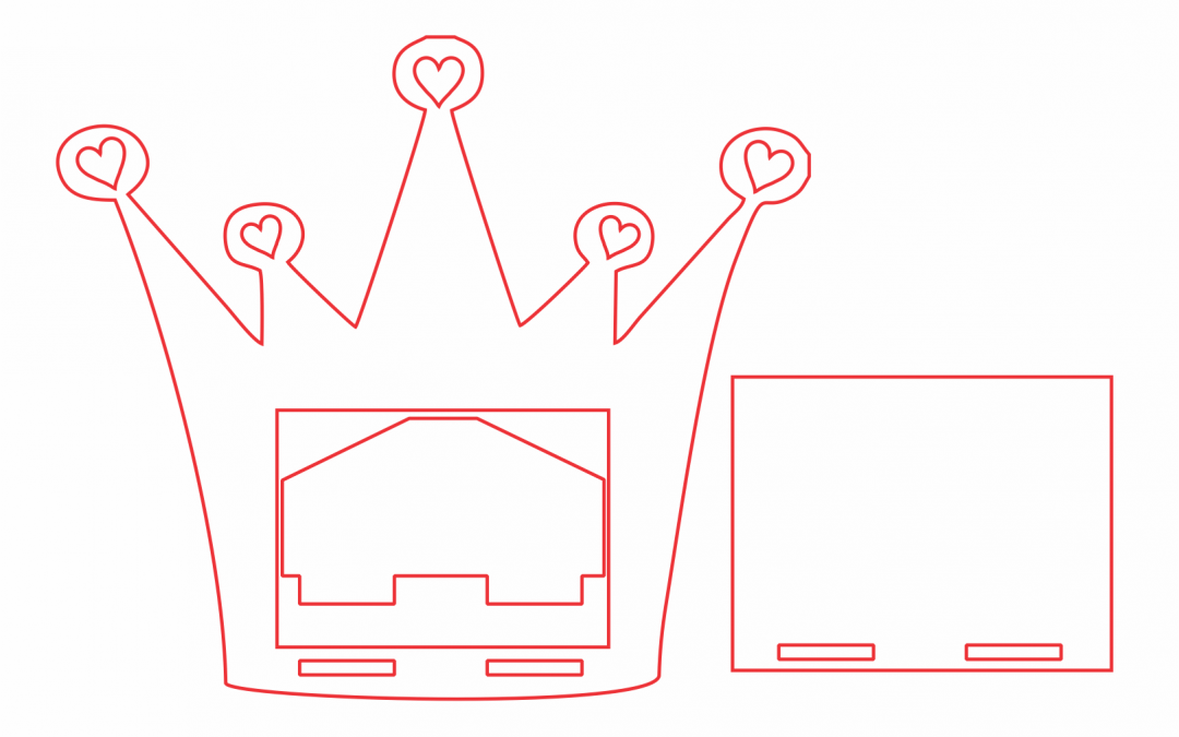 Portarretrato «Corona de corazones»