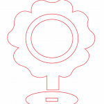 Marco de foto pequeño "Flor" - Vector descarganle para corte CNC y grabado laser gratis | Stanser