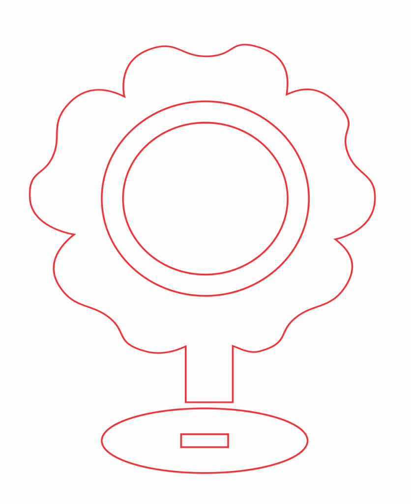 Marco de foto pequeño «Flor» — vector para corte CNC