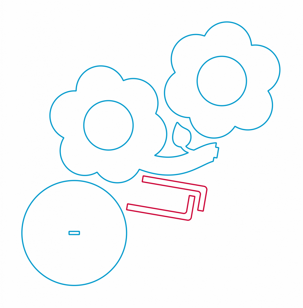 Marco para foto infantil «Flor» — vector para corte CNC