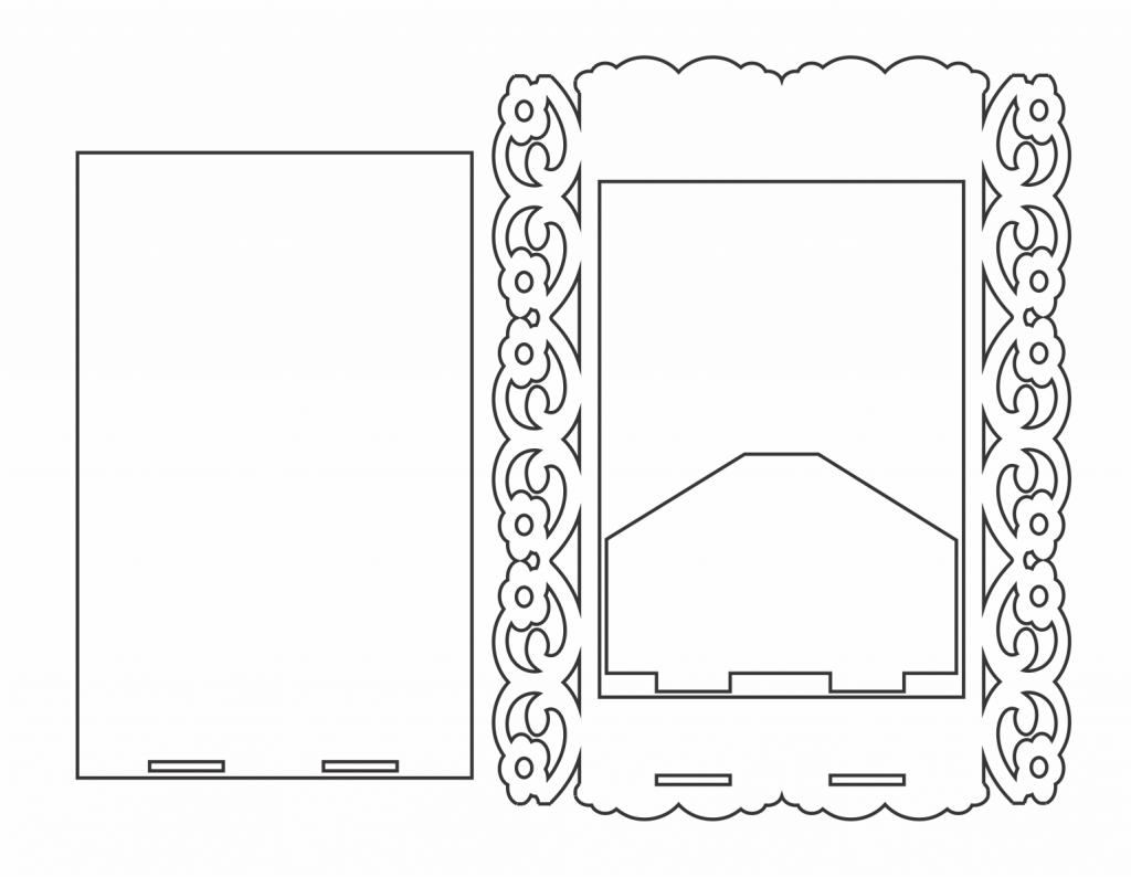 Marco de escritorio para foto — vector para corte CNC