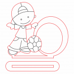 Niño jugando fútbol - Vector descarganle para corte CNC y grabado laser gratis | Stanser