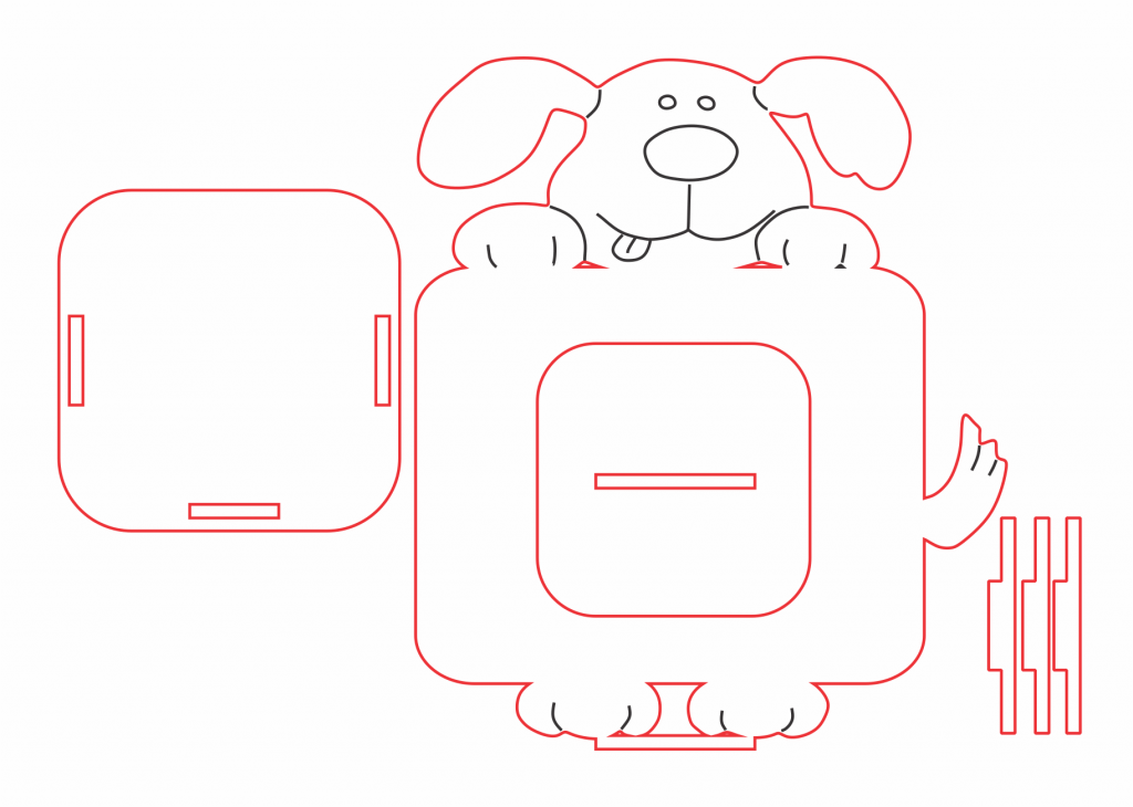 Portarretrato «Perro» — vector para corte CNC