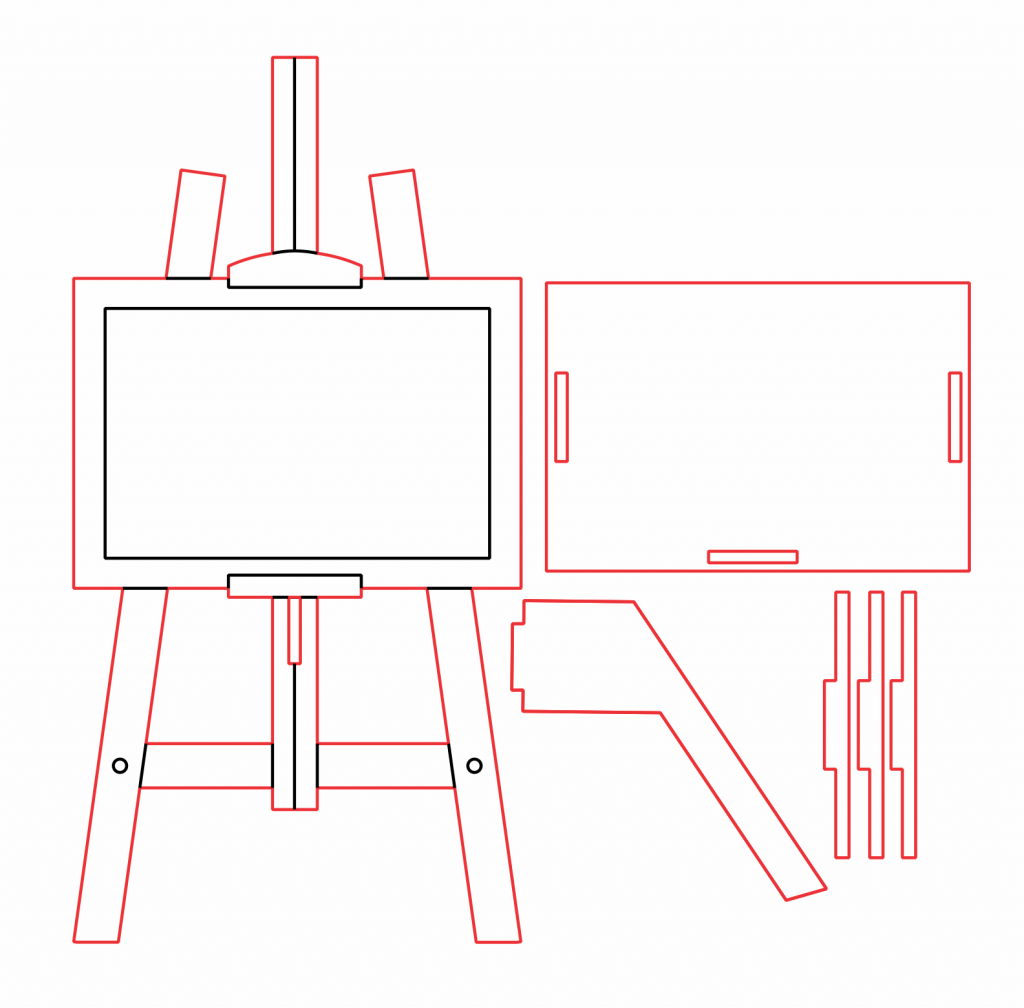 Portarretrato «Caballete» — vector para corte CNC