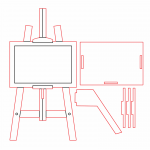 Portarretrato "Caballete" - Vector descarganle para corte CNC y grabado laser gratis | Stanser