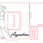 Portarretrato "Argentina" - Vector descarganle para corte CNC y grabado laser gratis | Stanser