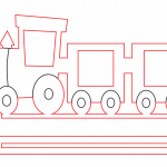Portarretrato "Tren" - Vector descarganle para corte CNC y grabado laser gratis | Stanser