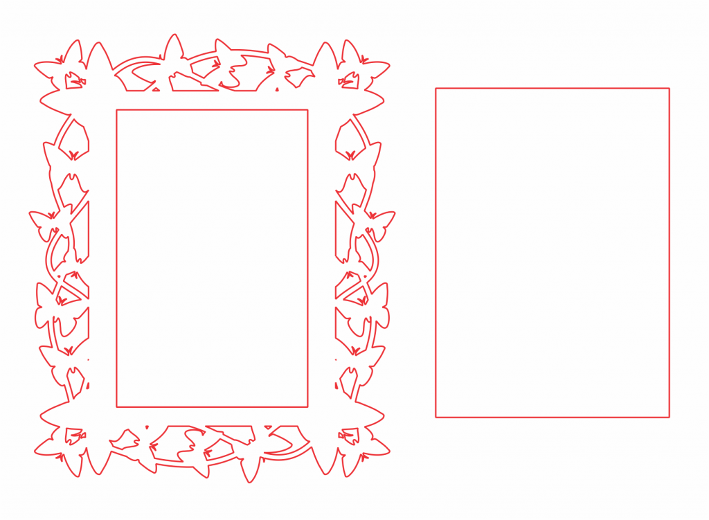 Portarretrato «Mariposas» — vector para corte CNC