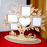 Portarretrato "Árbol de corazón" - Vector descarganle para corte CNC y grabado laser gratis | Stanser