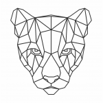 Cabeza de puma geométrica - Vector descarganle para corte CNC y grabado laser gratis | Stanser