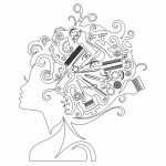 Mujer "Salón de belleza" - Vector descarganle para corte CNC y grabado laser gratis | Stanser