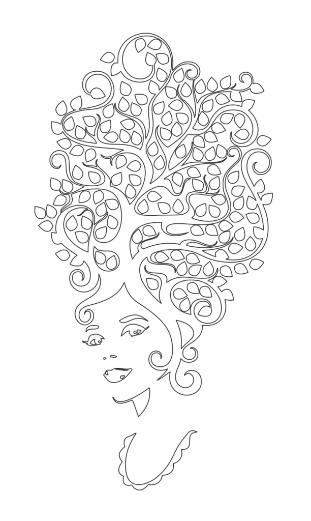 Mujer «Árbol» 2 — vector para corte CNC
