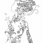 Silueta de mujer "Naturaleza" - Vector descarganle para corte CNC y grabado laser gratis | Stanser