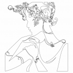 Mujer "Uvas" - Vector descarganle para corte CNC y grabado laser gratis | Stanser