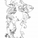 Silueta de mujer "Flores y mariposas" - Vector descarganle para corte CNC y grabado laser gratis | Stanser