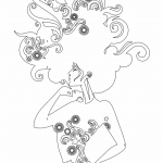 Silueta de mujer "Cabello de flores" - Vector descarganle para corte CNC y grabado laser gratis | Stanser