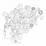 Mujer "Espirales" - Vector descarganle para corte CNC y grabado laser gratis | Stanser