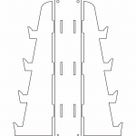 Soporte para  4 controles de consola - Vector SVG DXF para CNC Router y Laser CO2 - Descargable gratis | Stanser