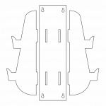 Soporte para 2 controles de consola - Vector SVG DXF para CNC Router y Laser CO2 - Descargable gratis | Stanser