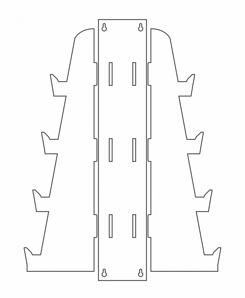 Soporte para  4 controles de consola — vector para corte CNC