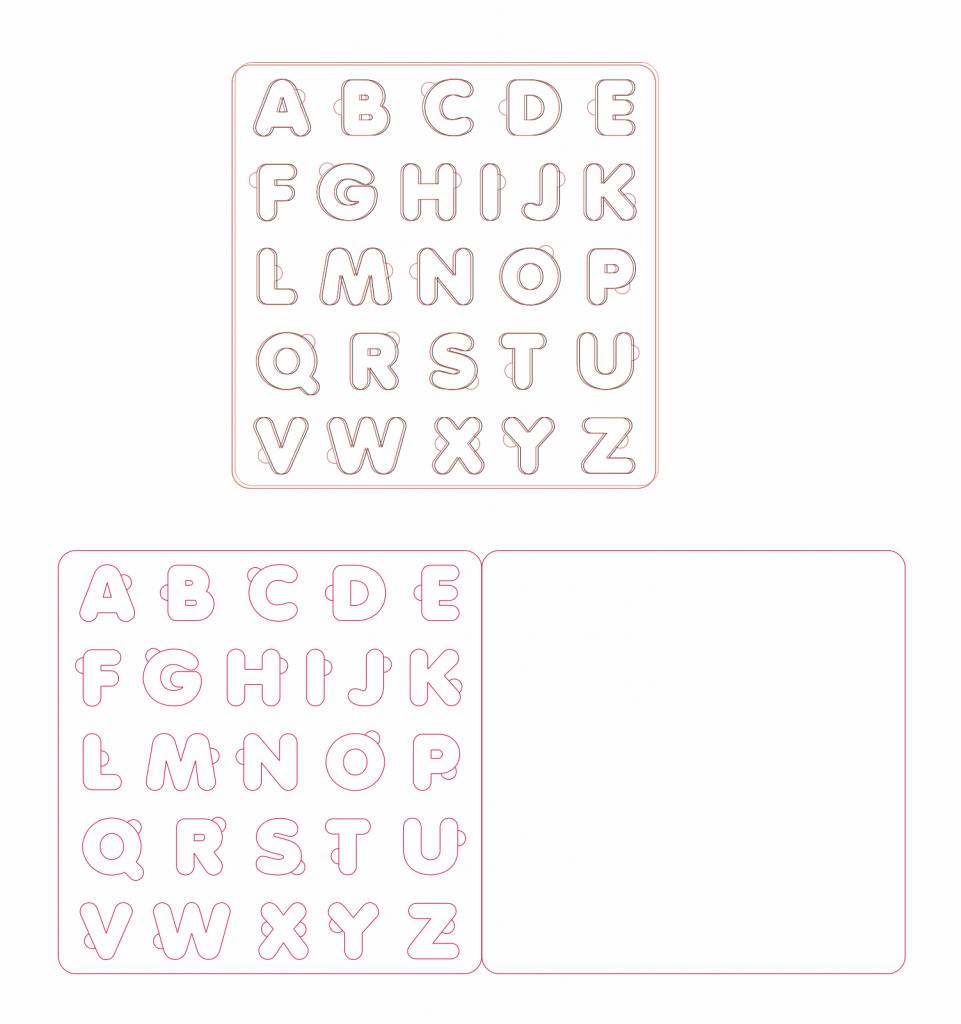 Juego didáctico «Alfabeto» — vector para corte CNC