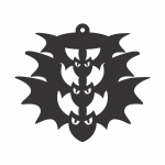 Aretes de murciélagos - Vector descarganle para corte CNC y grabado laser gratis | Stanser
