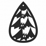 Aretes de gota "Murciélagos" - Vector descarganle para corte CNC y grabado laser gratis | Stanser