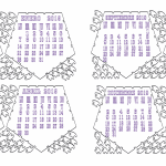 Calendario Prisma Pentagonal - Vector descarganle para corte CNC y grabado laser gratis | Stanser