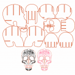 Calavera Mexicana 3D - Vector descarganle para corte CNC y grabado laser gratis | Stanser