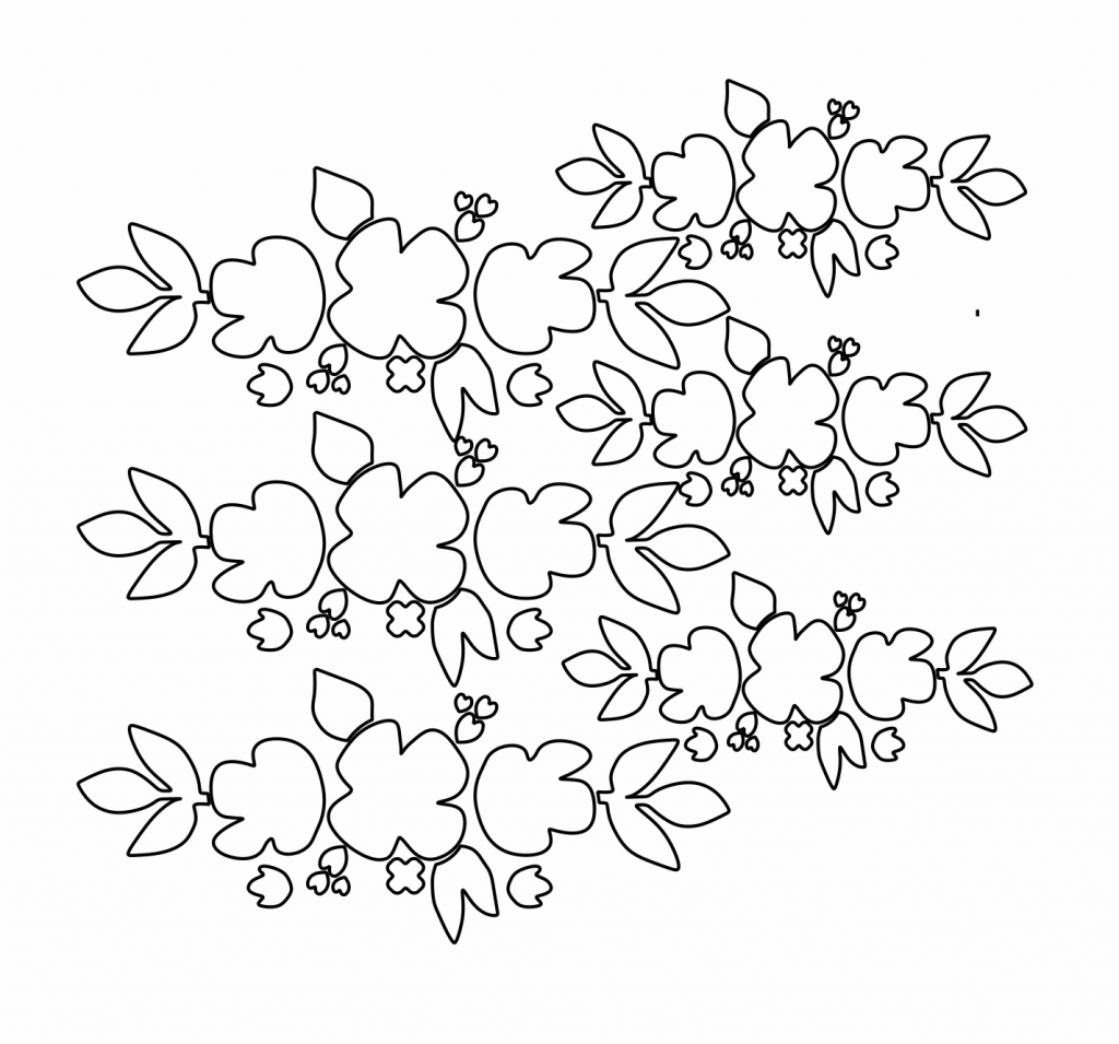 Siluetas de flores — vector para corte CNC