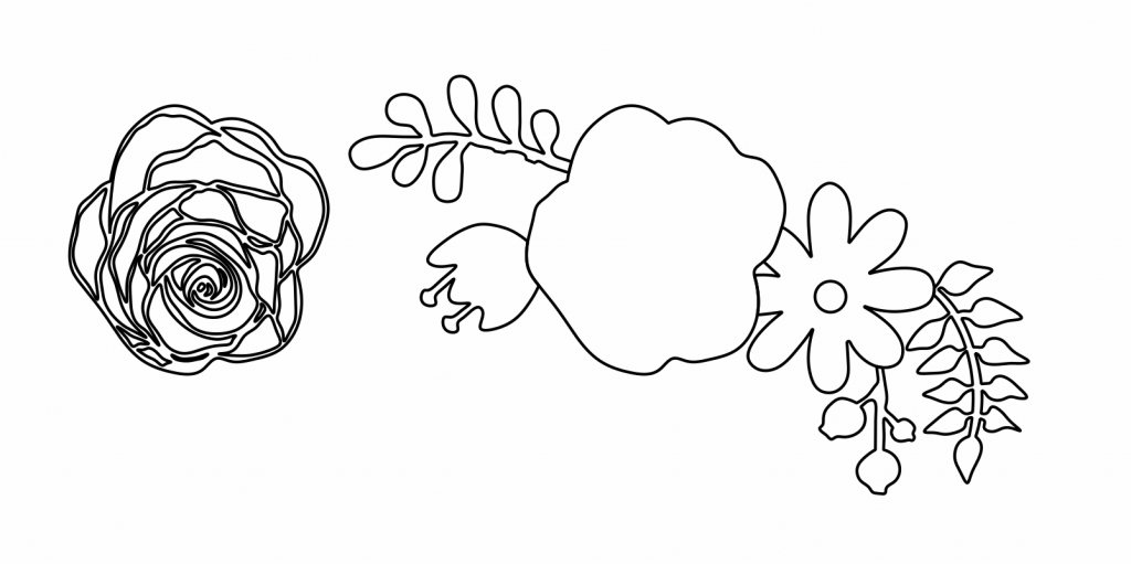 3 Flores — vector para corte CNC
