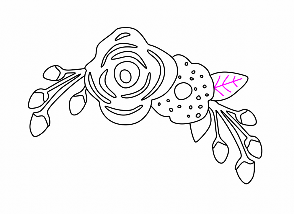 Flores #3 — vector para corte CNC