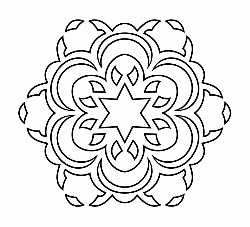 Mandala de estrella — vector para corte CNC
